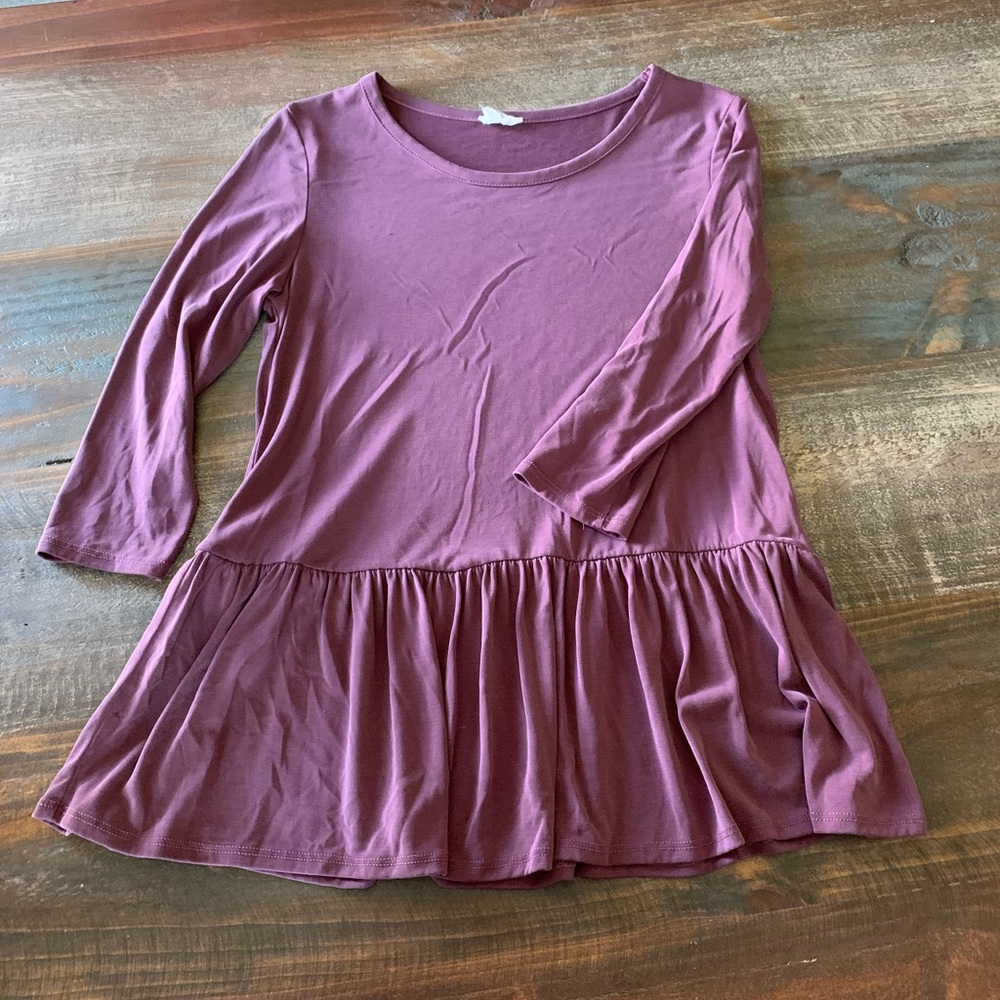 Plum Purple Peplum Blouse